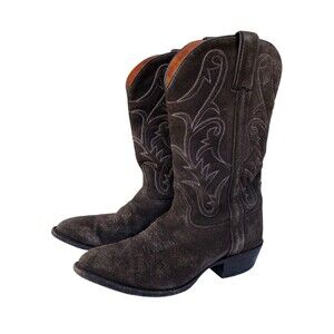 Vintage men’s Frye boots Brown suede Pointed toe cowboy boots 8.5